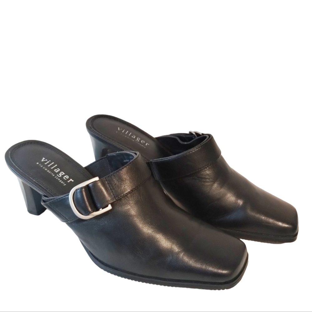 Liz Claiborne LARKIN‎ Mules Leather Villager Women 7 Excellent condition